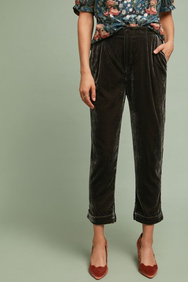 Cuffed Velvet Trousers #1