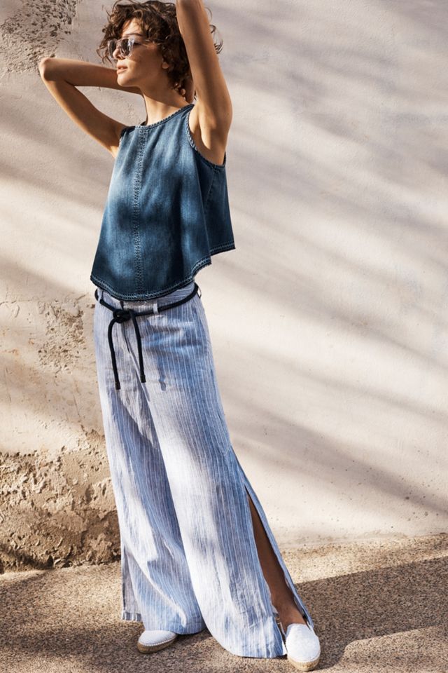 Striped Linen Wide-Legs #5