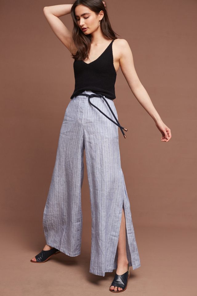 Striped Linen Wide-Legs #1