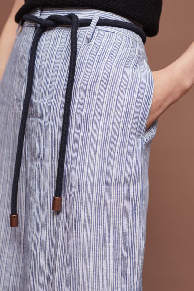Striped Linen Wide-Legs #4