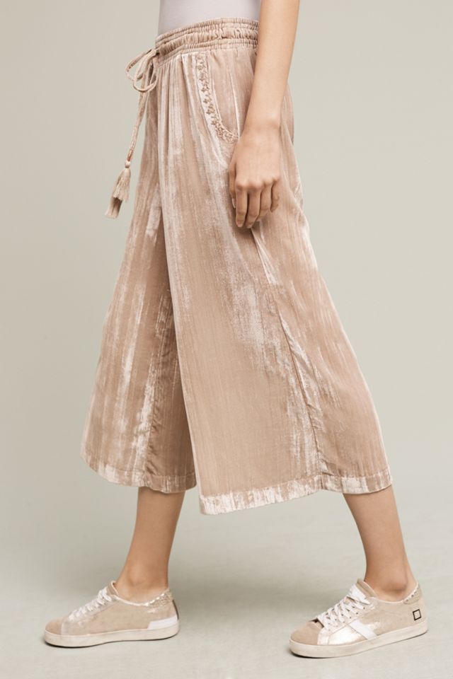 Cropped Velvet Wide-Legs #3