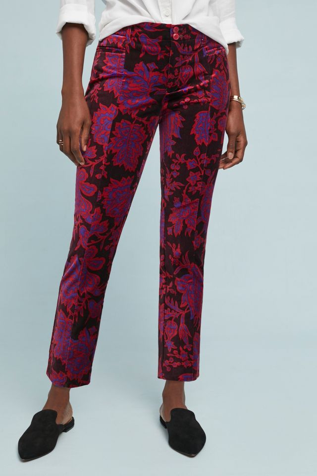 Anthropologie velvet hot sale pants