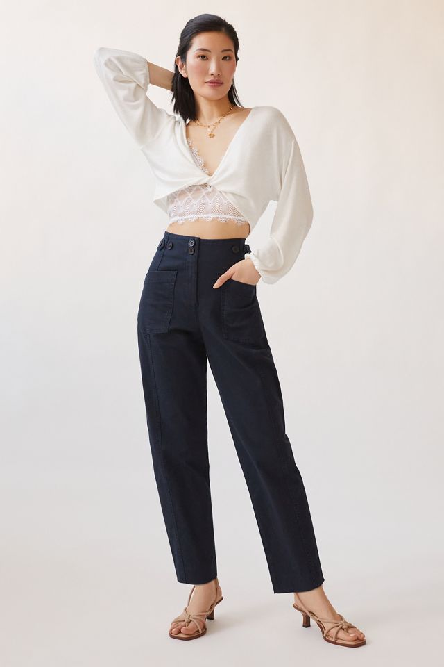 Maeve High-Rise Slim Curved Sailor Pants