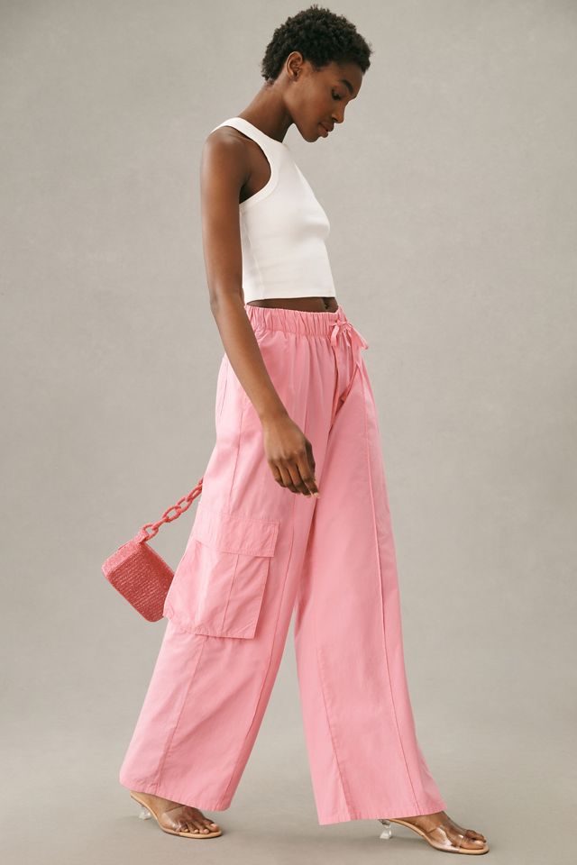 By Anthropologie Drawstring Wide-Leg Parachute Pants | Anthropologie