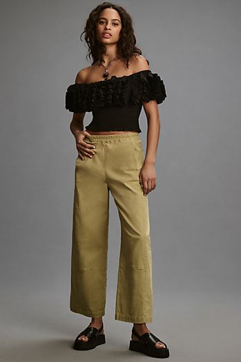 The Izzie Relaxed Pull-On Barrel Pants by Pilcro