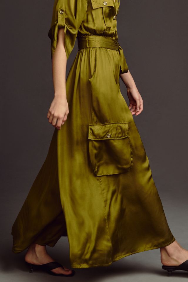 By Anthropologie Silky Cargo Jumpsuit #2