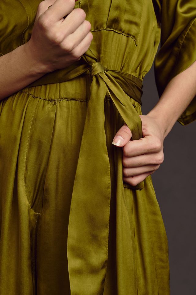 By Anthropologie Silky Cargo Jumpsuit #3