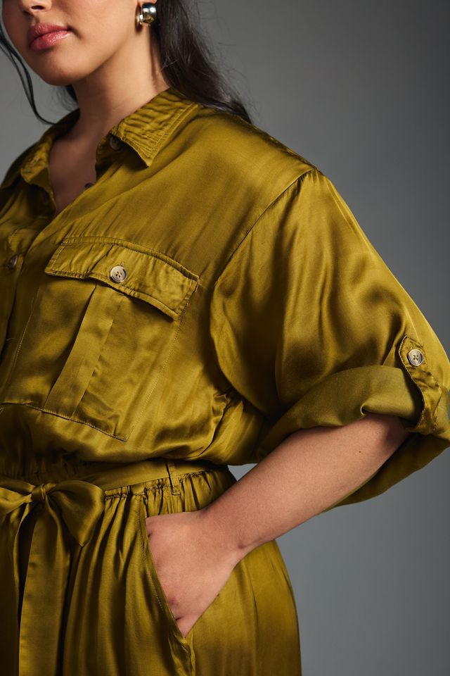 By Anthropologie Silky Cargo Jumpsuit #6