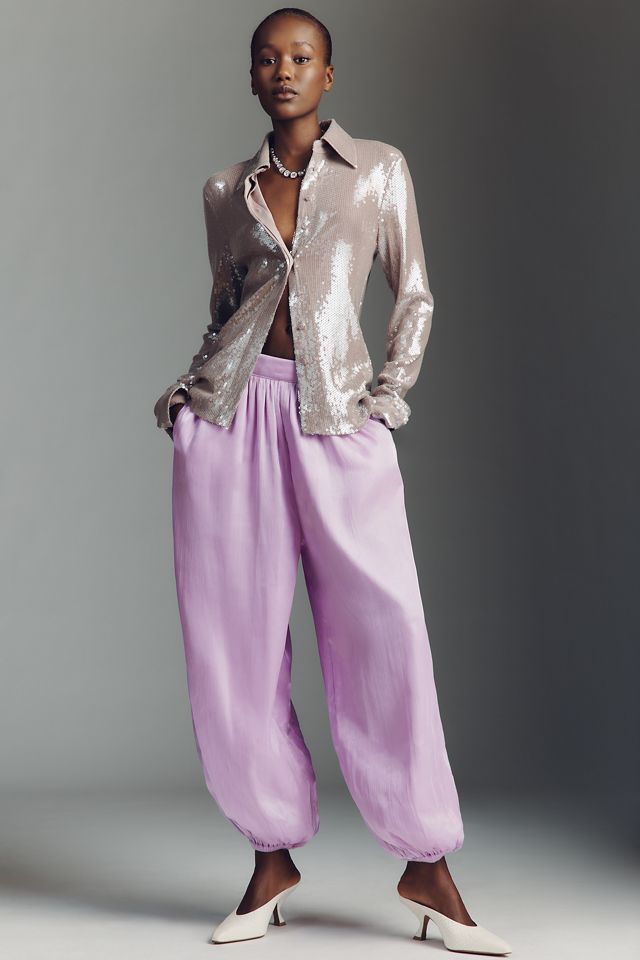 Maeve Shiny Balloon Pants #1