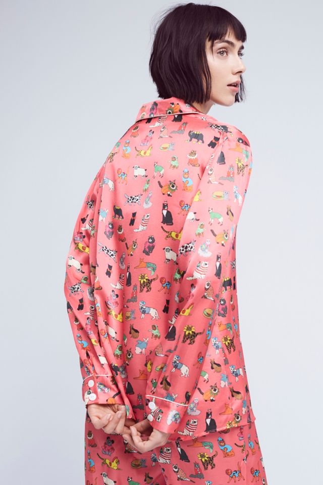 Karen Mabon Cat's Pyjamas Silk Sleep Top #2