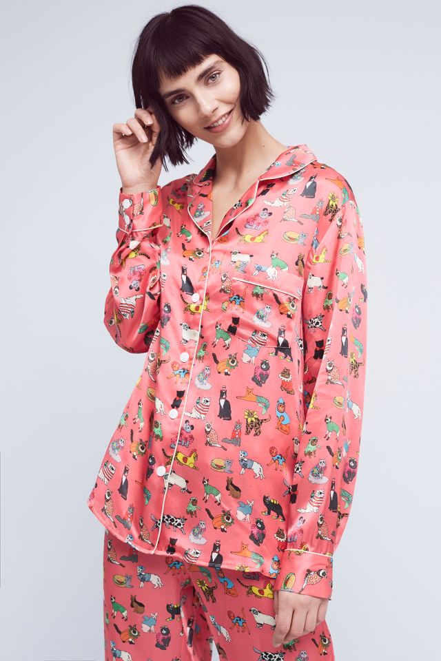 Anthropologie Women's Silky Pajama Top