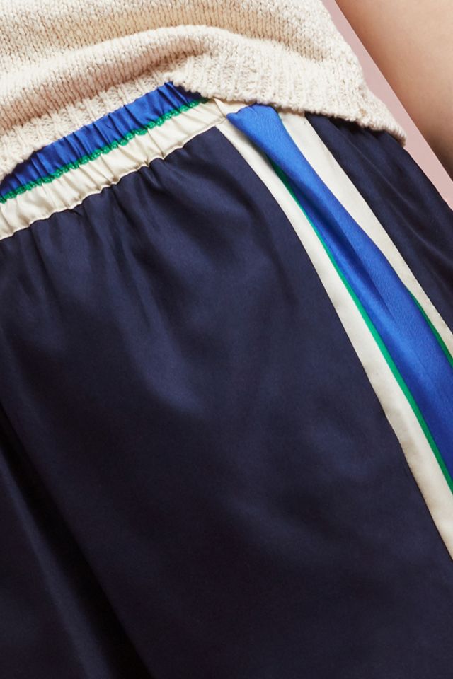 Striped Silk Wide-Legs #1