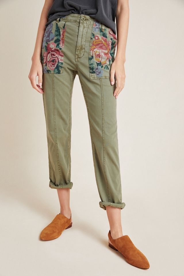 By Anthropologie Embroidered Pants