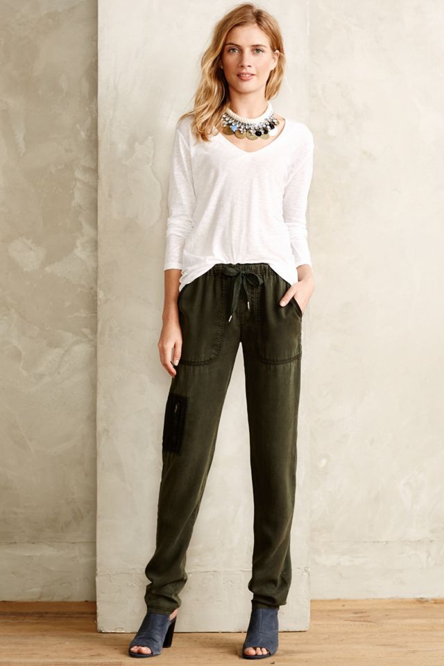 Draped Drawstring Pants #1
