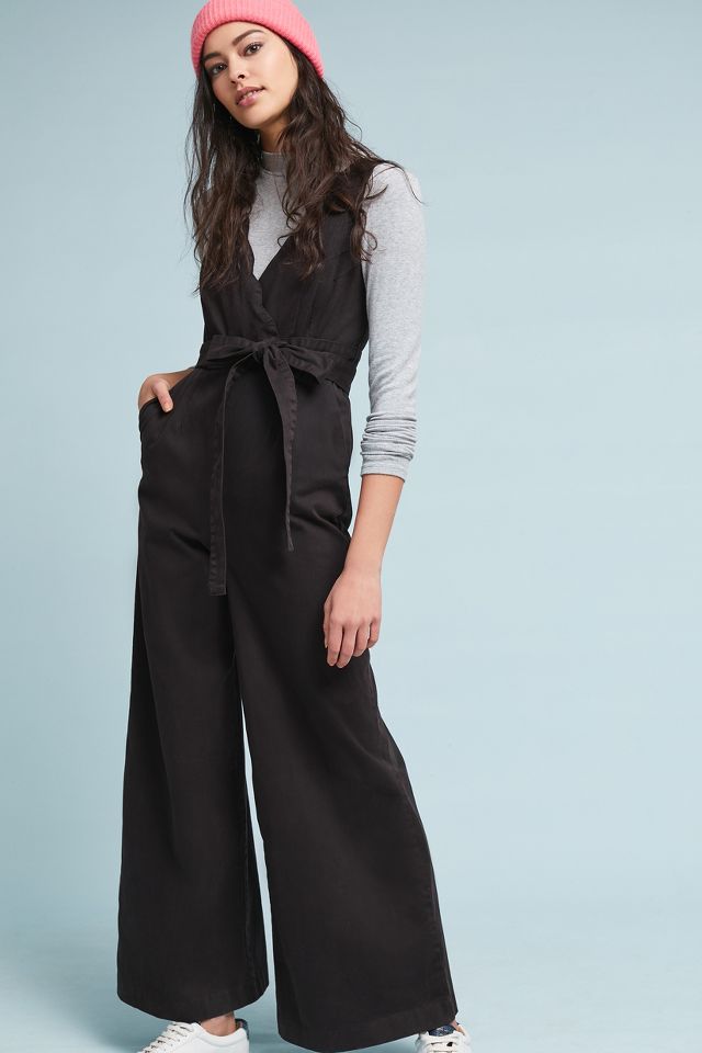 Scalloped Chino Jumpsuit | Anthropologie