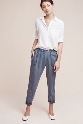 Bradley Chambray Trousers | Anthropologie