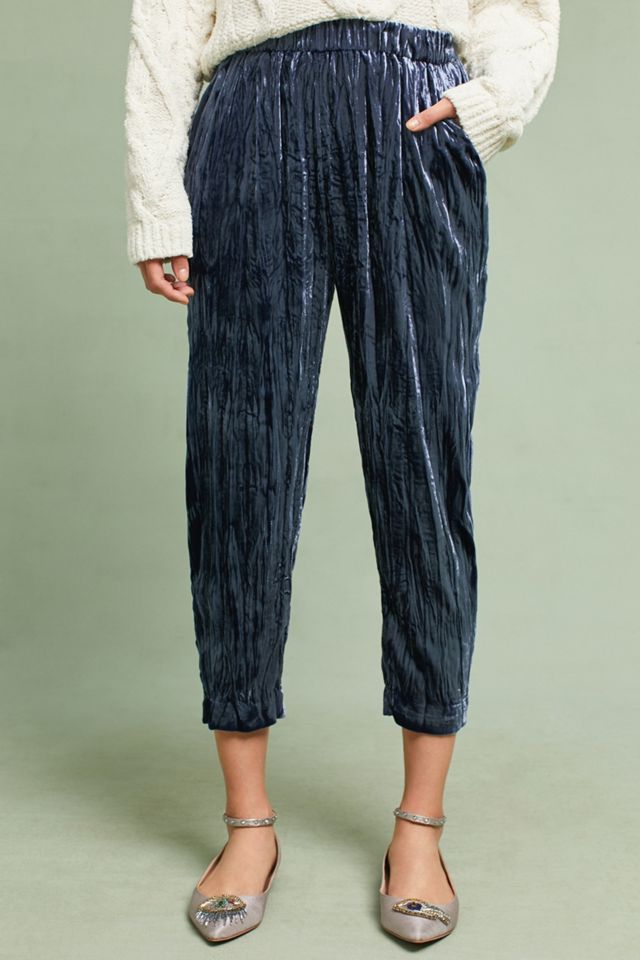 Velvet Cropped Pants #1