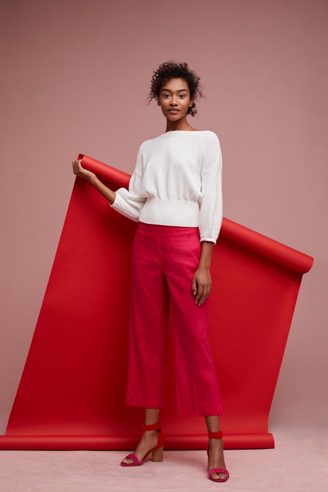 Linen Crop Flares #4