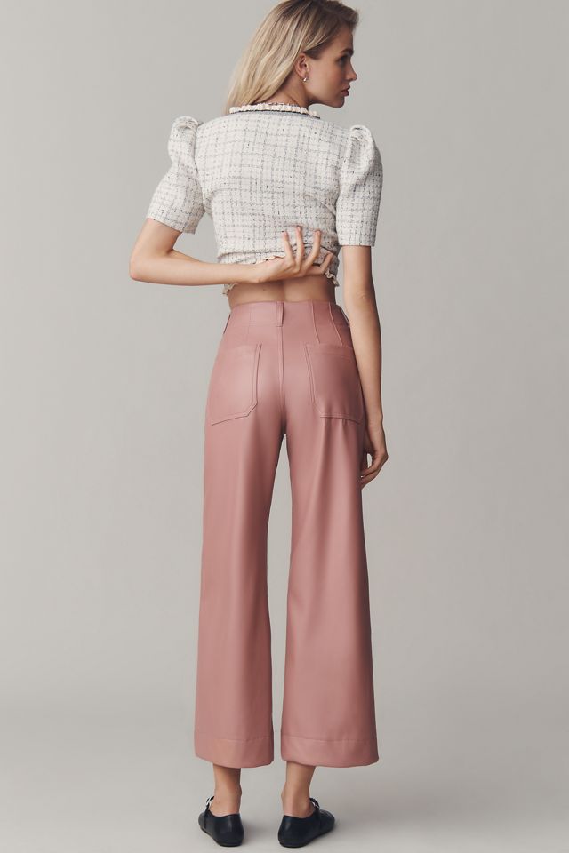 The Colette Faux-Leather Crop Wide-Leg Pants by Maeve #2