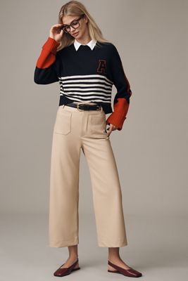 Le Pantalon Large Raccourci Colette par Maeve: Édition Cuir Végan