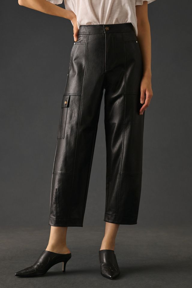 By Anthropologie Faux Leather Utility Cargo Pants #1