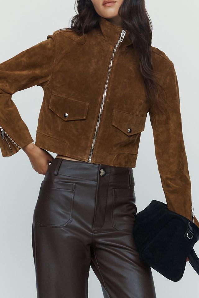 Maeve Colette Faux-Leather Full-Length Pants #1