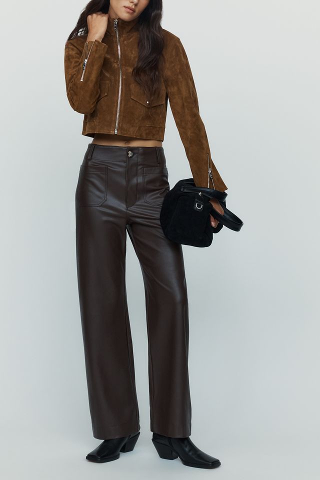 Maeve Colette Faux-Leather Full-Length Pants #2
