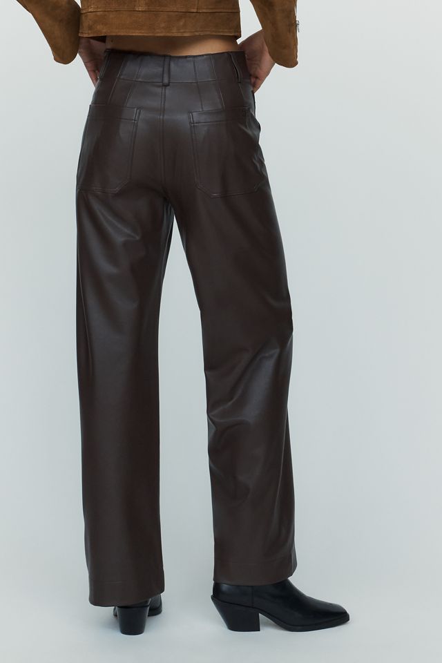 Maeve Colette Faux-Leather Full-Length Pants #3