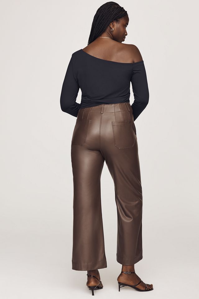 Maeve Colette Faux-Leather Full-Length Pants #6