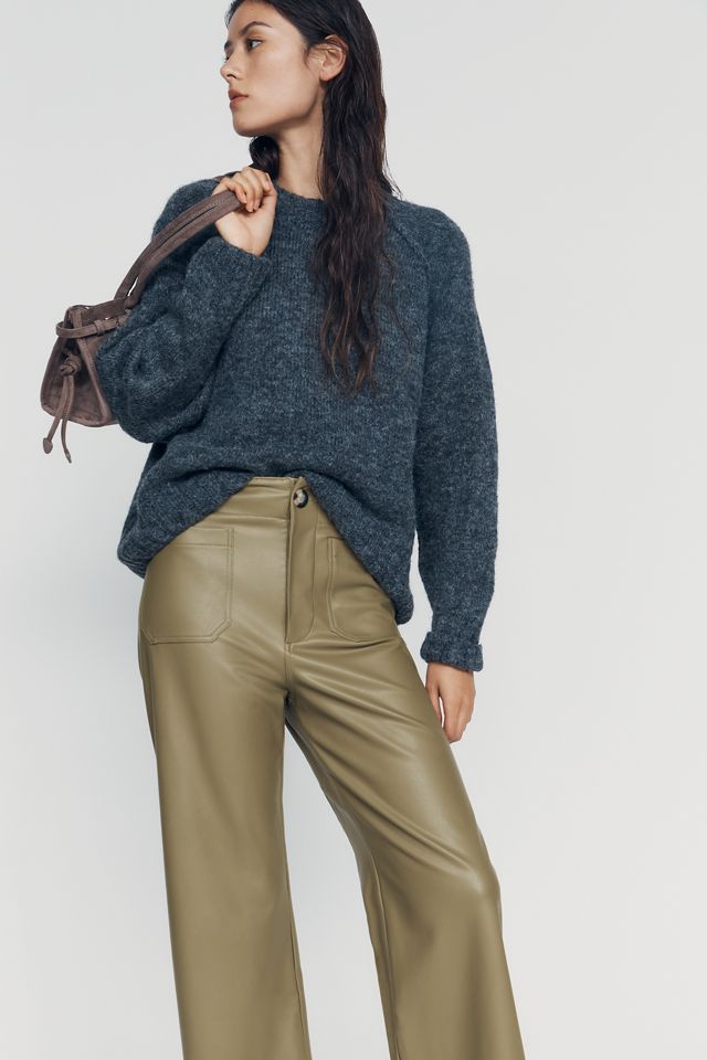Maeve Colette Faux Leather Full Length Pants #1