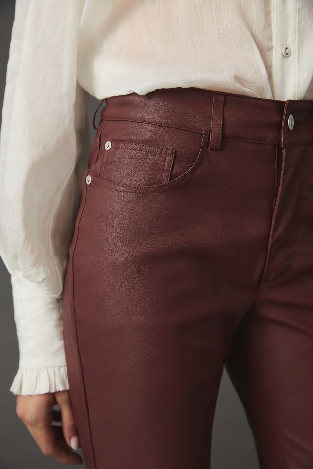 Naarden Ginger Brown Faux-Leather Pants