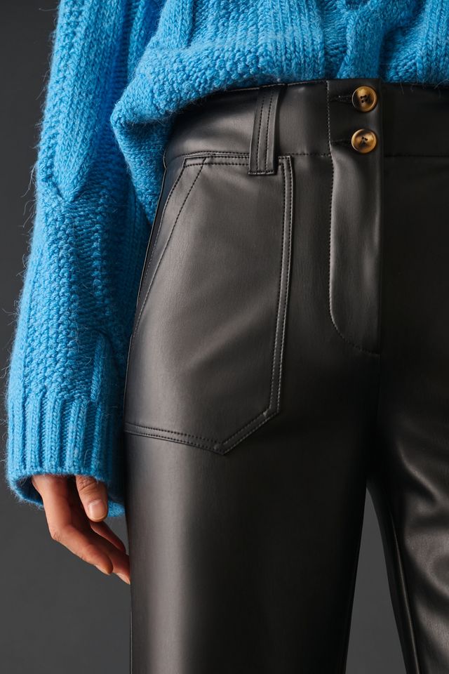 The Naomi Wide-Leg Flare Pants by Maeve: Faux Leather Edition #4