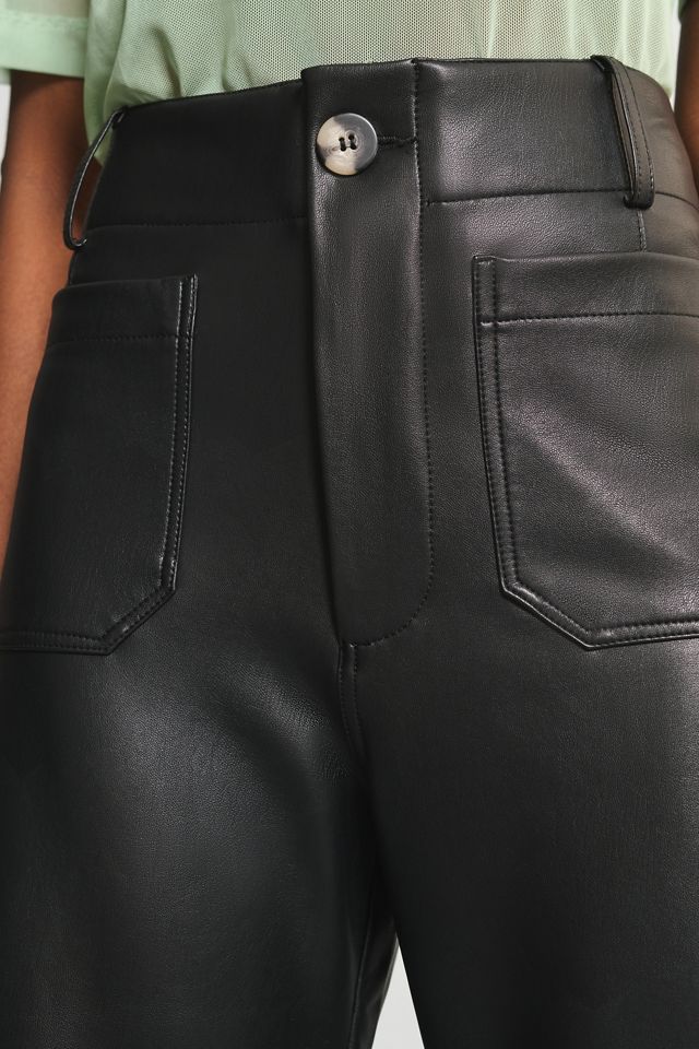 The Colette Wide-Leg Faux Leather Pants by Maeve #2