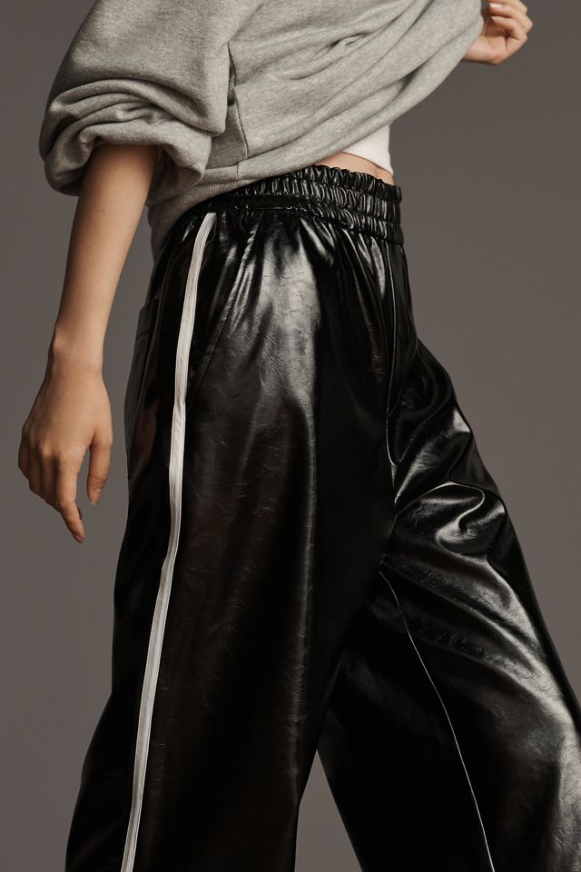 Pantalon sportif à enfiler imitation cuir verni Maeve #2