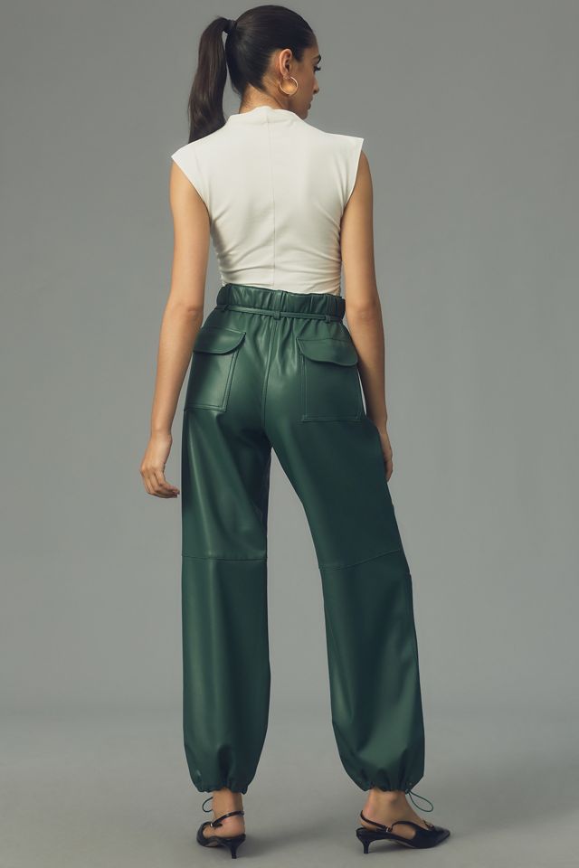 Pilcro Faux Leather Soft Parachute Pants #3