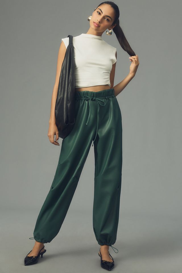 Pilcro Faux Leather Soft Parachute Pants #1