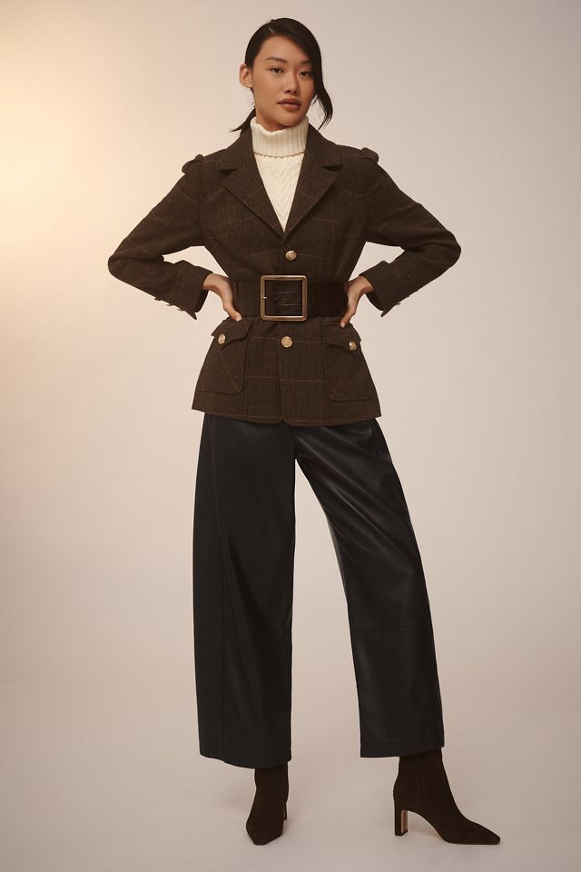The Izzie Relaxed Pull-On Barrel Pants by Pilcro: Faux-Leather Edition #3