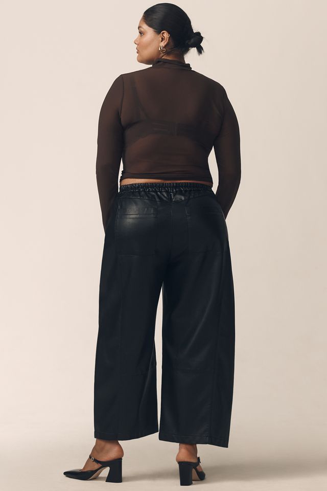 The Izzie Relaxed Pull-On Barrel Pants by Pilcro: Faux-Leather Edition #7
