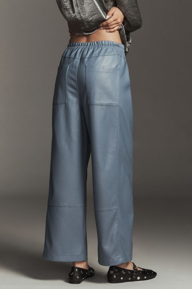 The Izzie Relaxed Pull-On Barrel Pants by Pilcro: Faux-Leather Edition #3