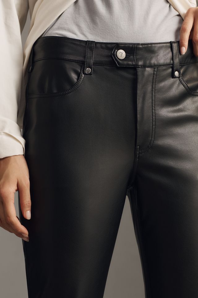 Pilcro Faux-Leather Cropped Moto Pants #3