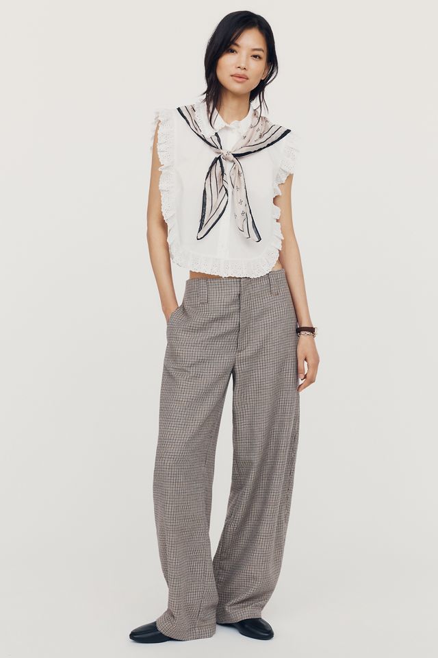 Closed Barlie High-Rise Barrel-Leg Trousers #1