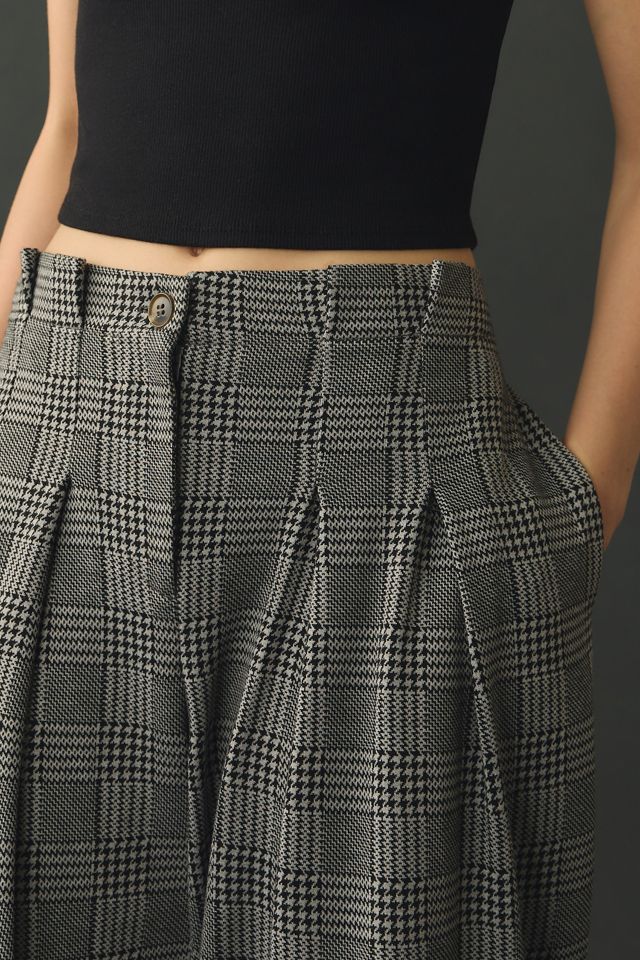 Maeve Plaid Pleated Pants #3