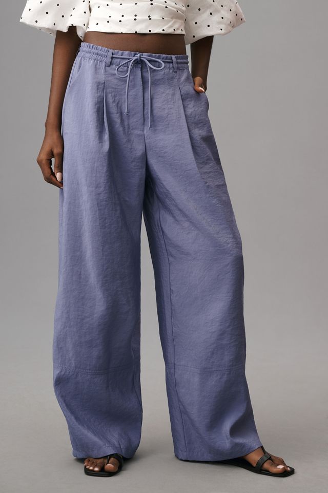 Maeve Seamed Wide-Leg Track Pants #1