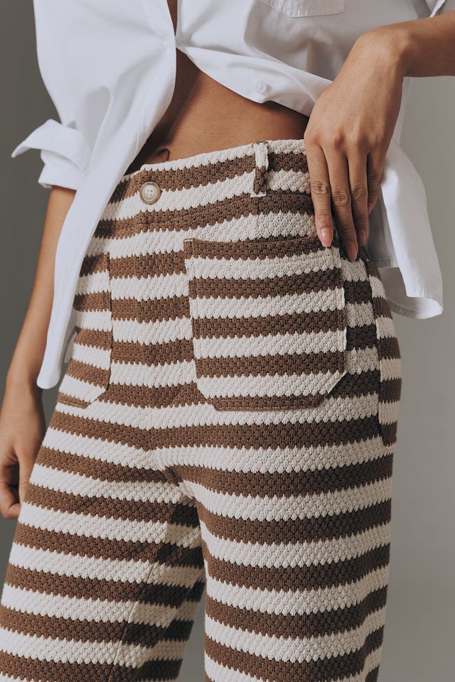 Maeve Colette Knit High-Rise Wide-Leg Cropped Pants #2
