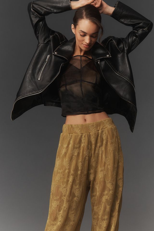 Pantalones Globo de Encaje Transparente Maeve #4