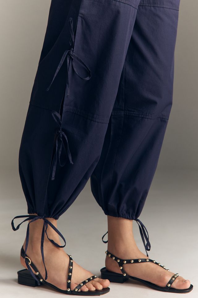 Maeve Cotton Poplin Ankle-Tie Balloon Pants #2