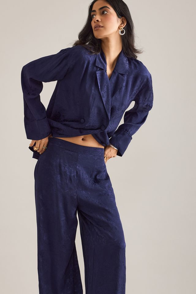 Pantalon large jacquard By Anthropologie #4