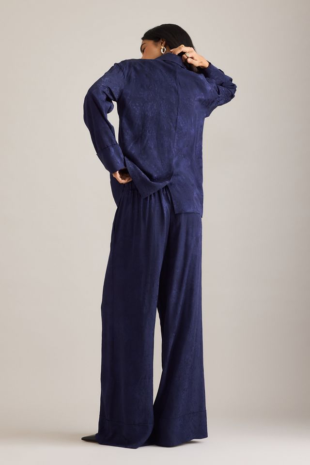 Pantalon large jacquard By Anthropologie #1