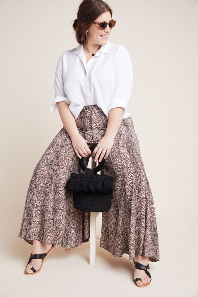 Skirted Wide-Leg Pants #4