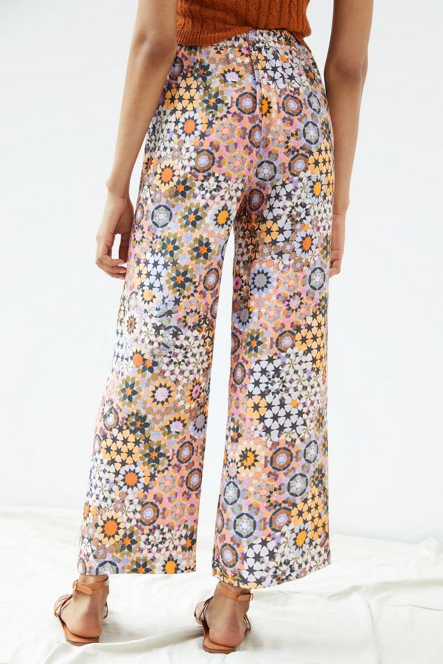 Geometric Straight Pants | Anthropologie